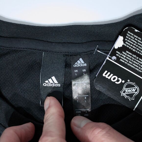 NWT Adidas Stadium Tee NHL Pittsburgh Penguins Black Short Sleeve Men Size L - Picture 6 of 9